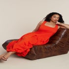 Drop-Waist Bubble Maxi Dress image number 1