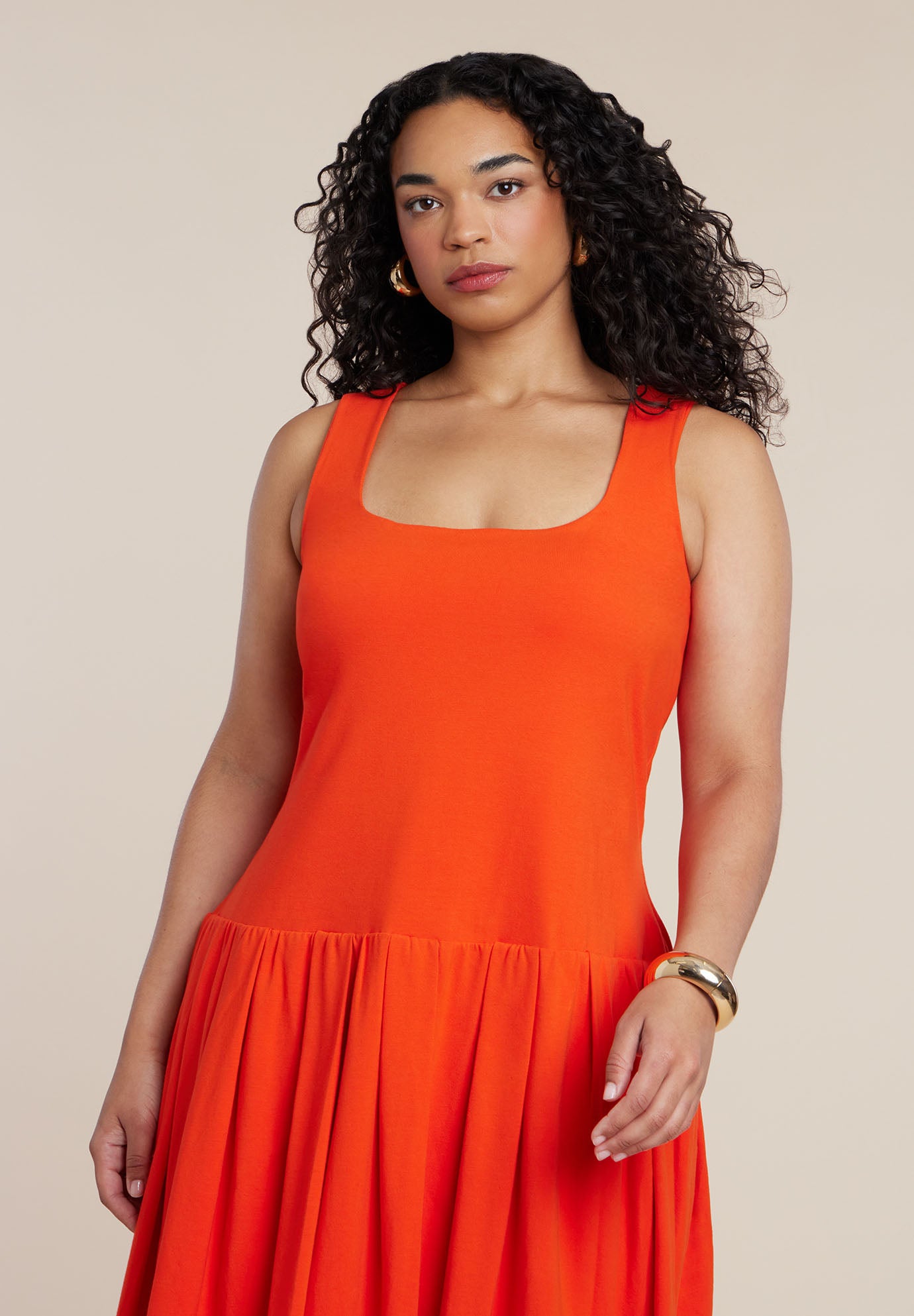 Drop-Waist Bubble Maxi Dress image number 2