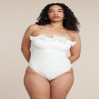 PatBO x ELOQUII Ruffle Detail One Piece Swimsuit image number null