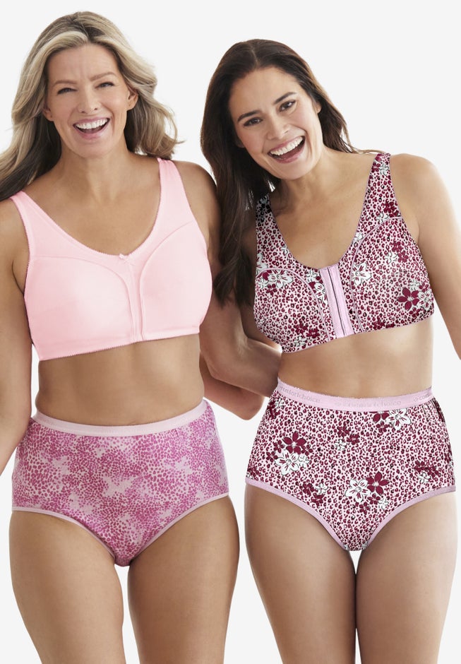 Cotton Front-Close Wireless Bra image number 3