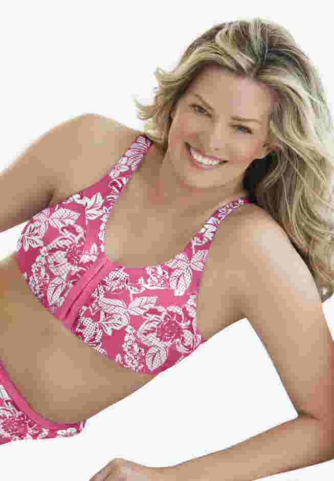 Cotton Front-Close Wireless Bra image number 6