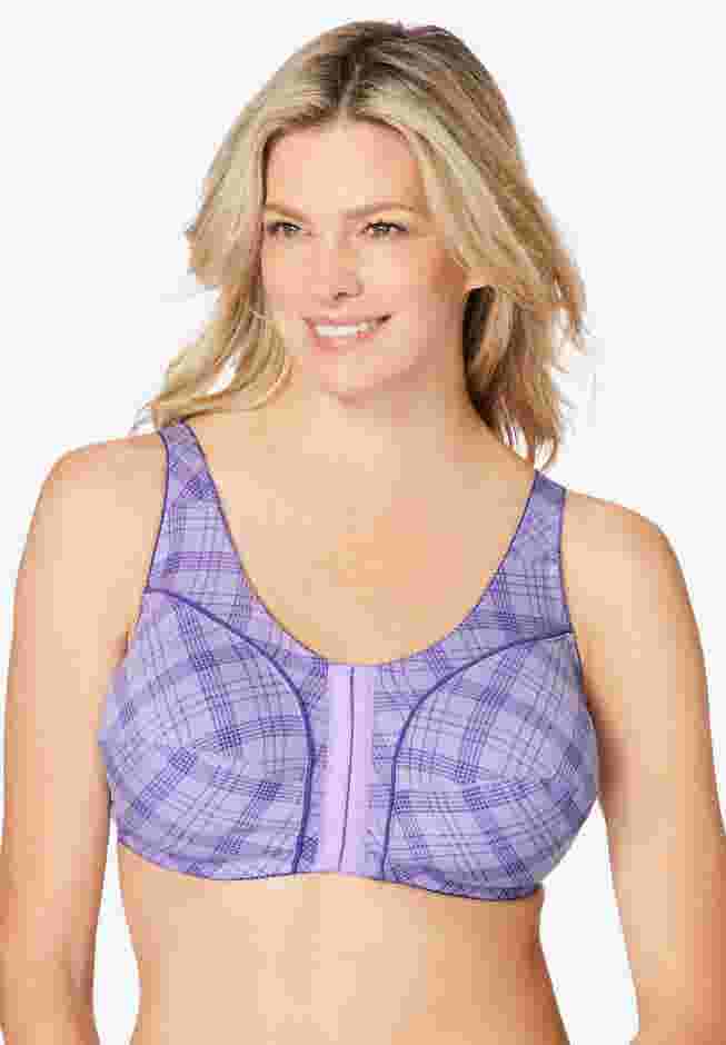Cotton Front-Close Wireless Bra image number 7