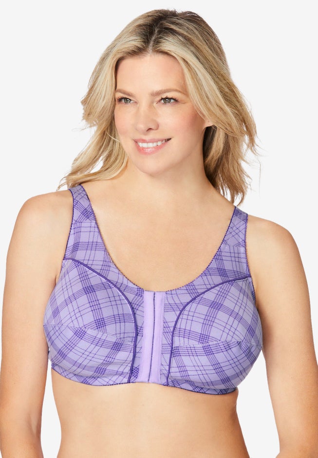 Cotton Front-Close Wireless Bra image number 6