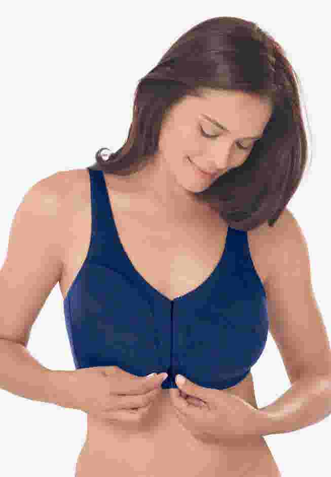 Cotton Front-Close Wireless Bra image number 8