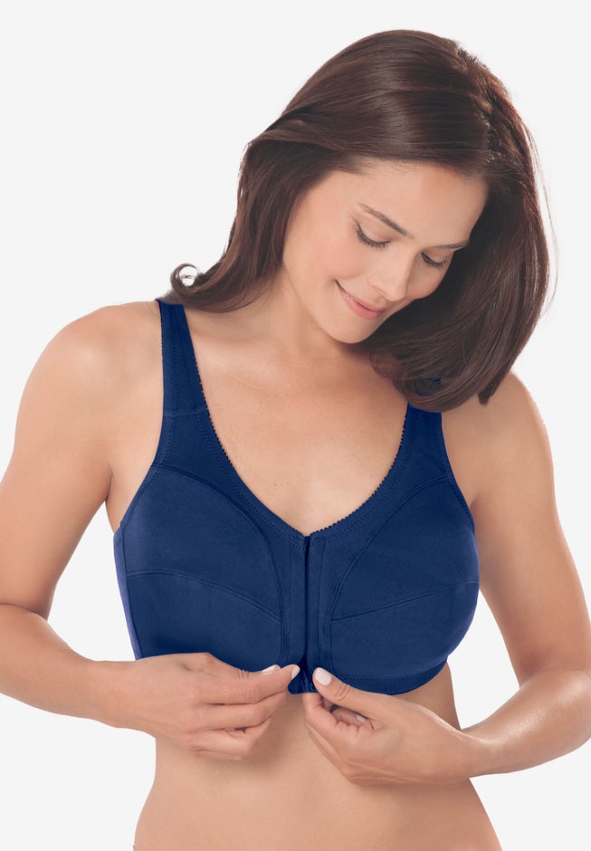 Cotton Front-Close Wireless Bra image number 7