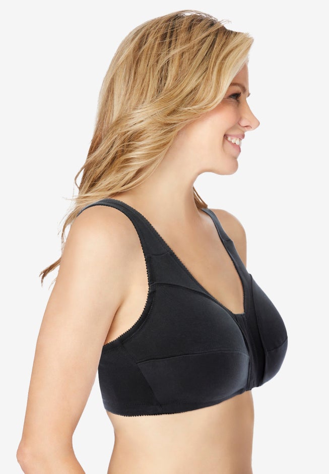 Cotton Front-Close Wireless Bra image number 2