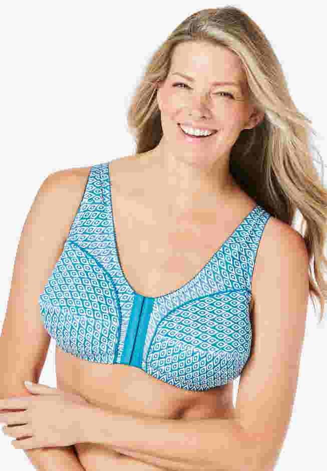 Cotton Front-Close Wireless Bra image number 0