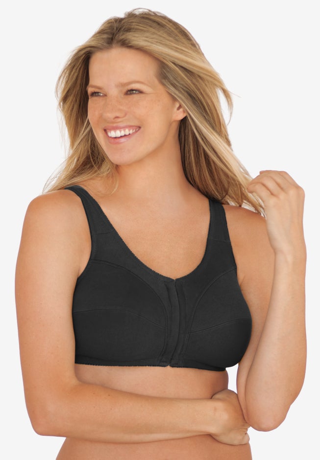 Cotton Front-Close Wireless Bra image number 0