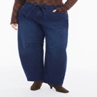 Dramatic Drawstring Barrel Jean image number 2