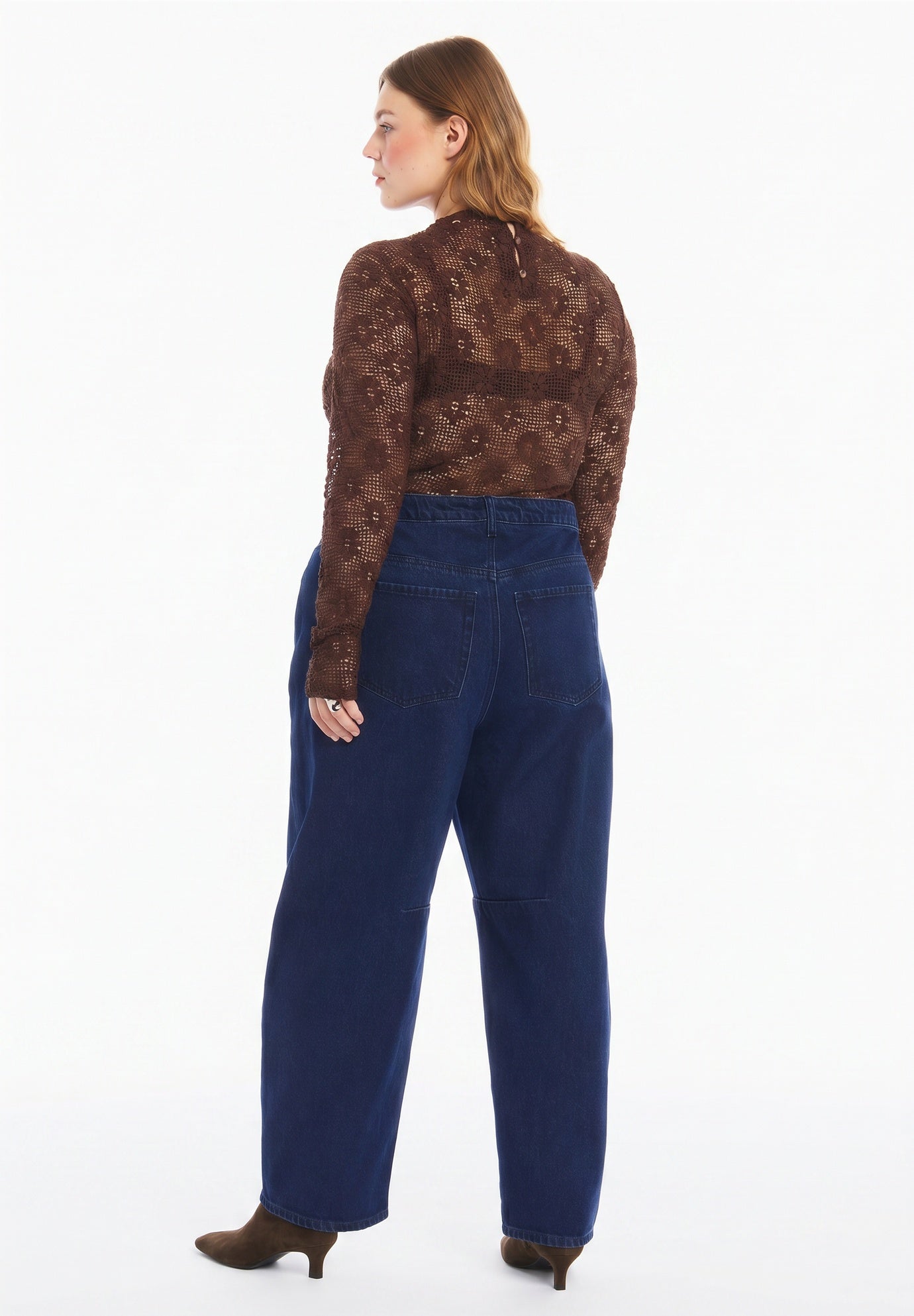 Dramatic Drawstring Barrel Jean image number 3