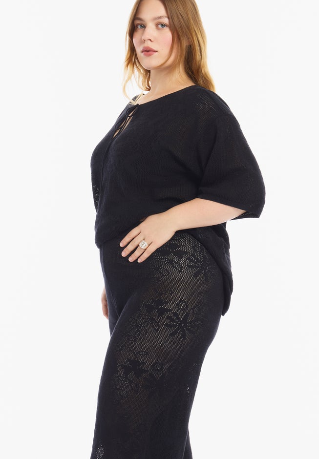 Straight-Leg Jacquard Knit Pant image number 3