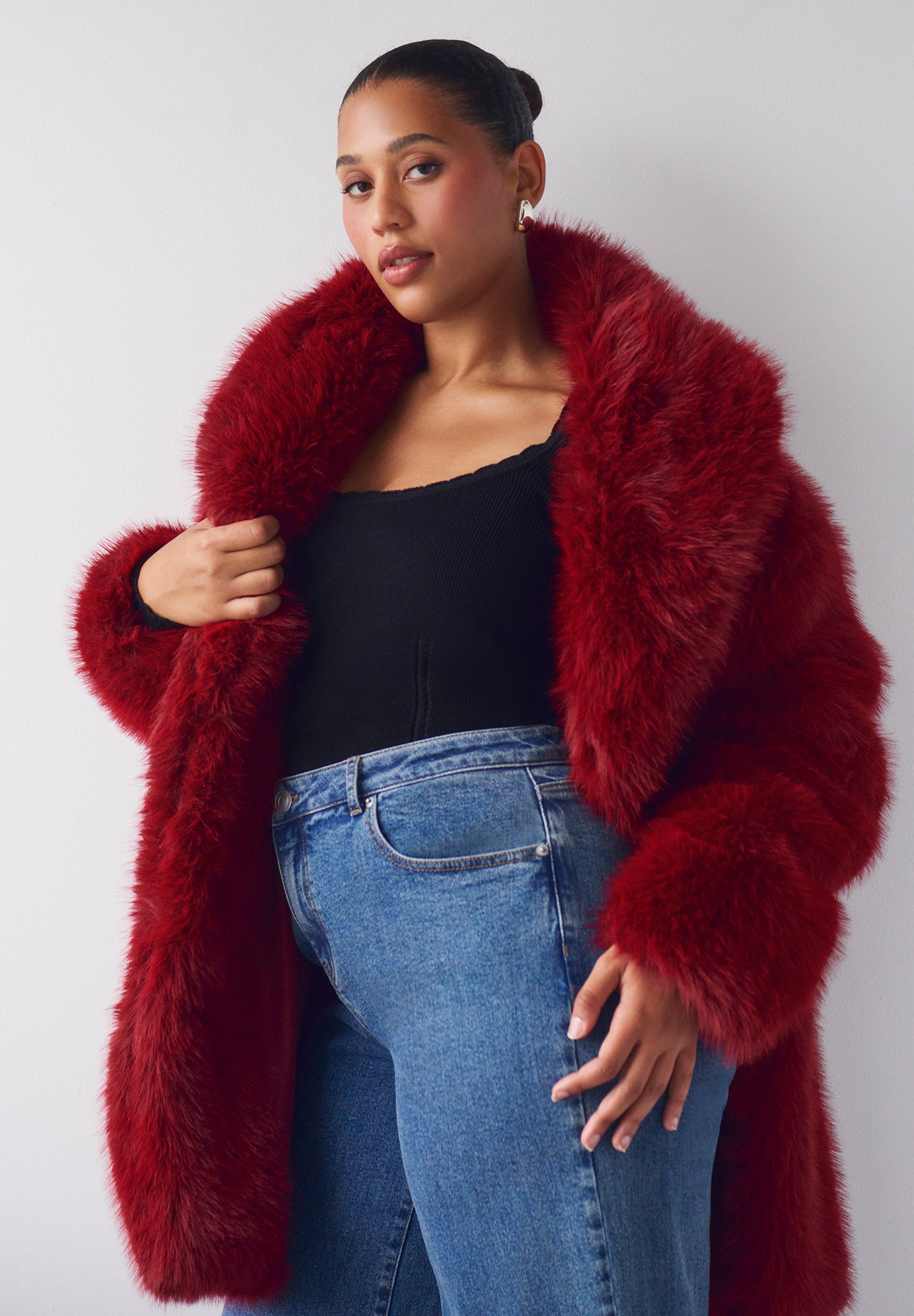 Long Faux Fur Coat image number 5