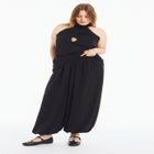 Elastic Waist Crepe Balloon Pant image number 0