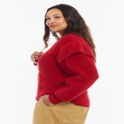 Sleeve Detail Mock Neck Sweater image number 3