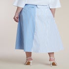 Tie-Waist Poplin Maxi Skirt image number null
