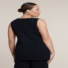 Pointelle Stitch Sweater Vest image number null
