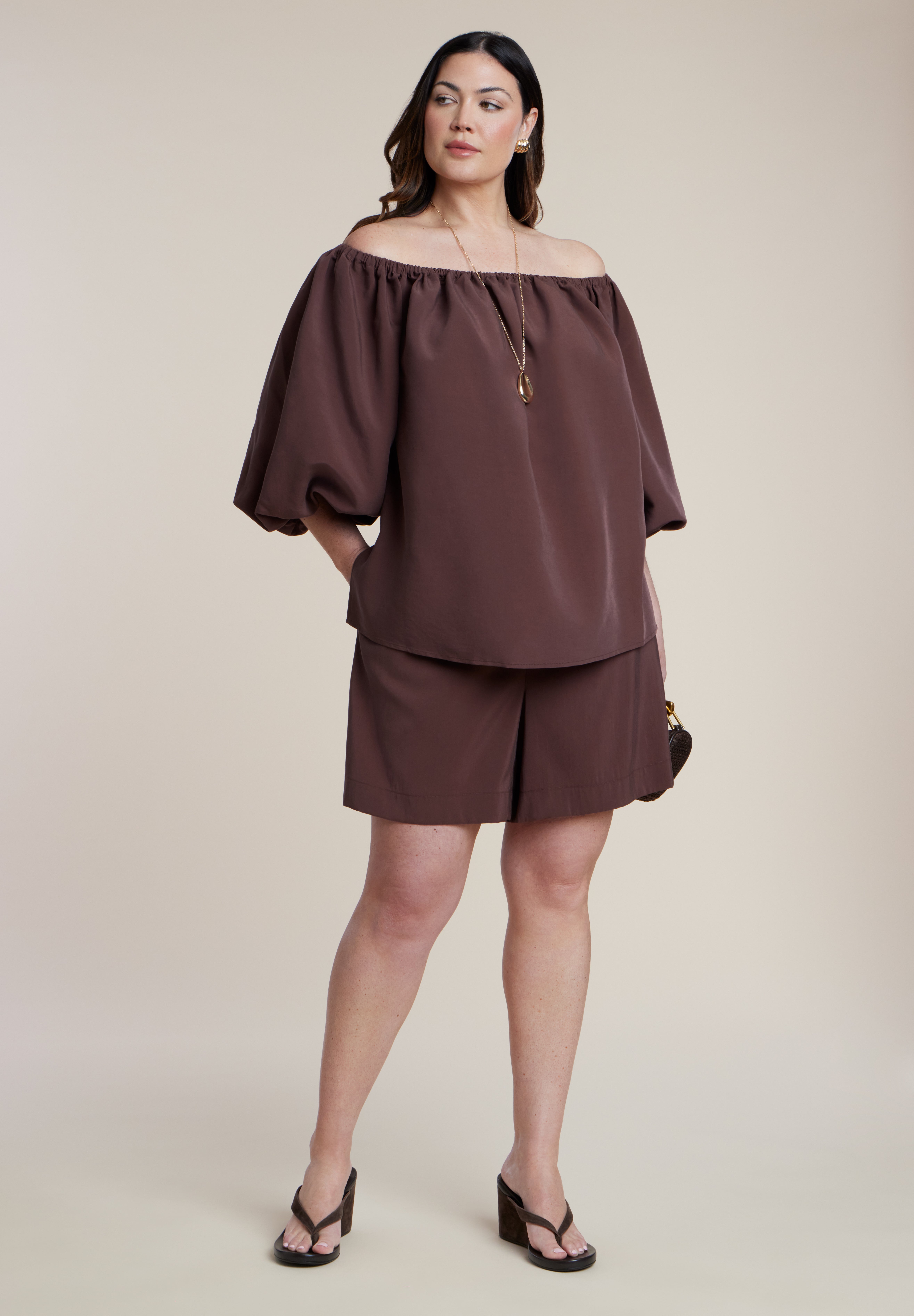 Off The Shoulder Puff Sleeve Top image number 3