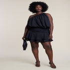 Asymmetric Bubble Crop Top image number null