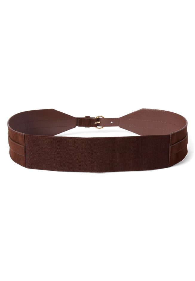 Faux Suede Front-Buckle Belt image number 1