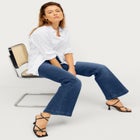 High-rise Stretch Flare Leg Jeans image number null