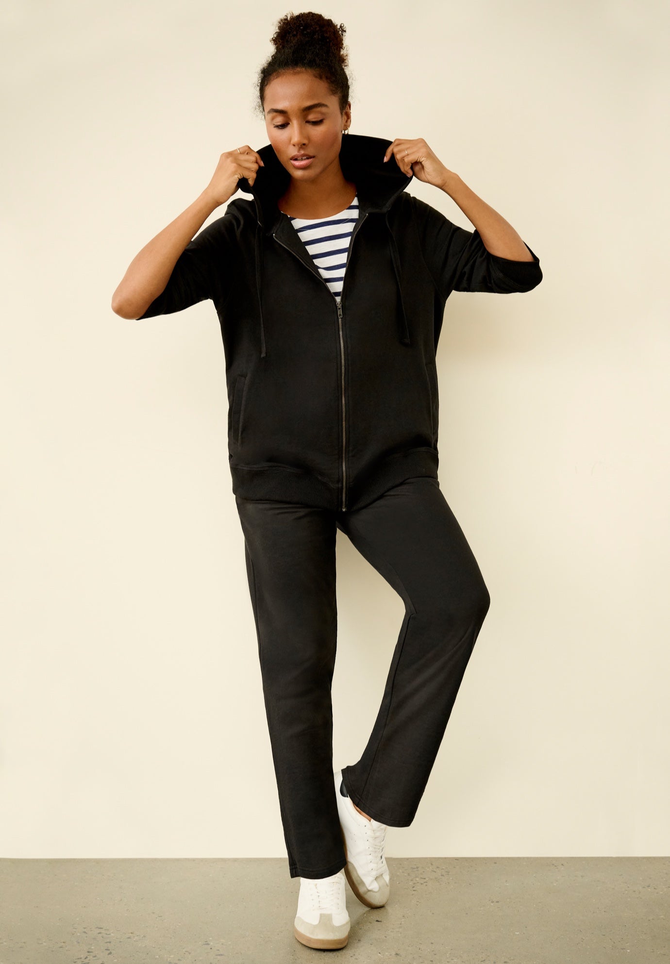 Ellos Studio French Terry Straight Leg Sweatpants image number 2