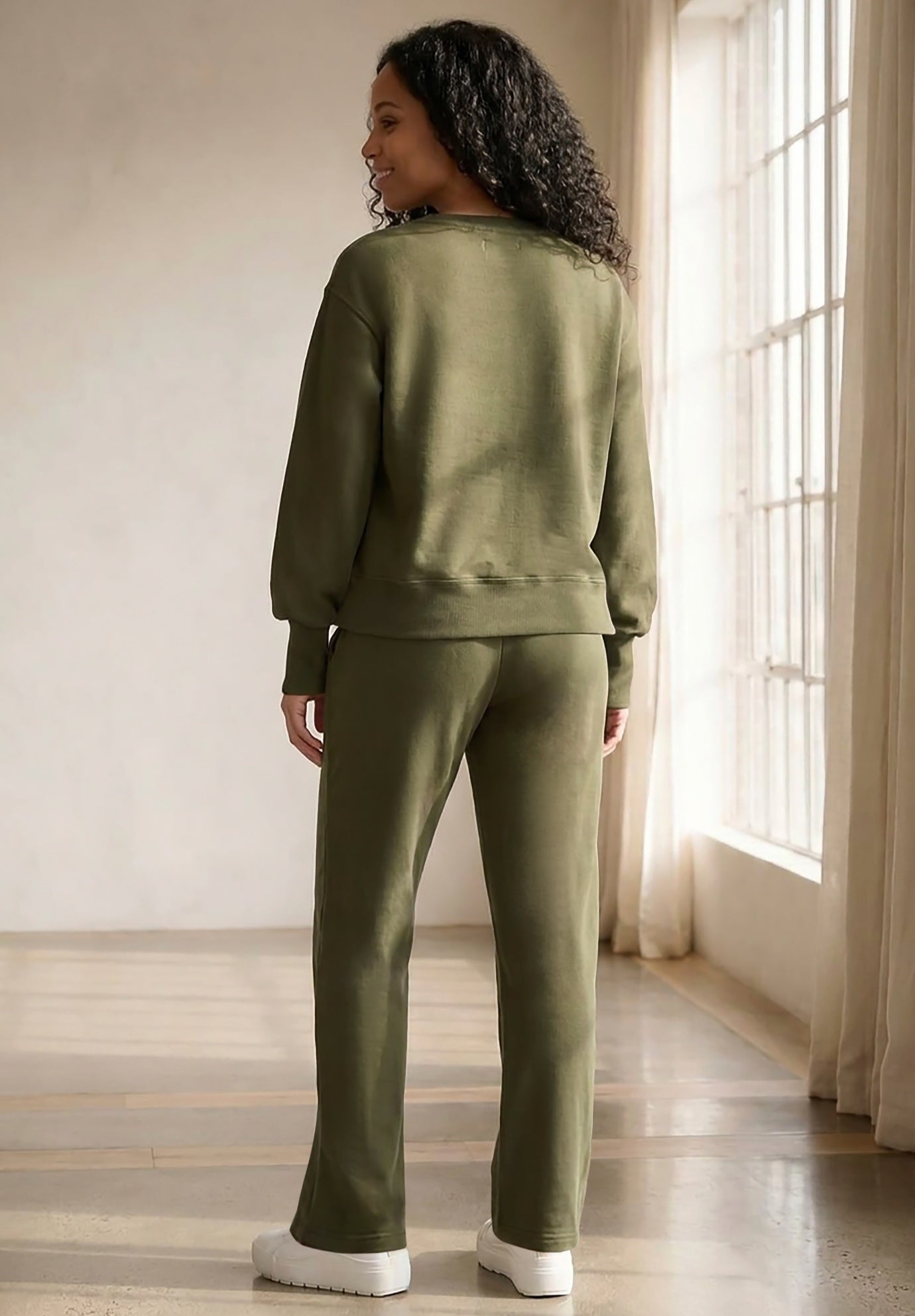 Ellos Studio French Terry Straight Leg Sweatpants image number 1
