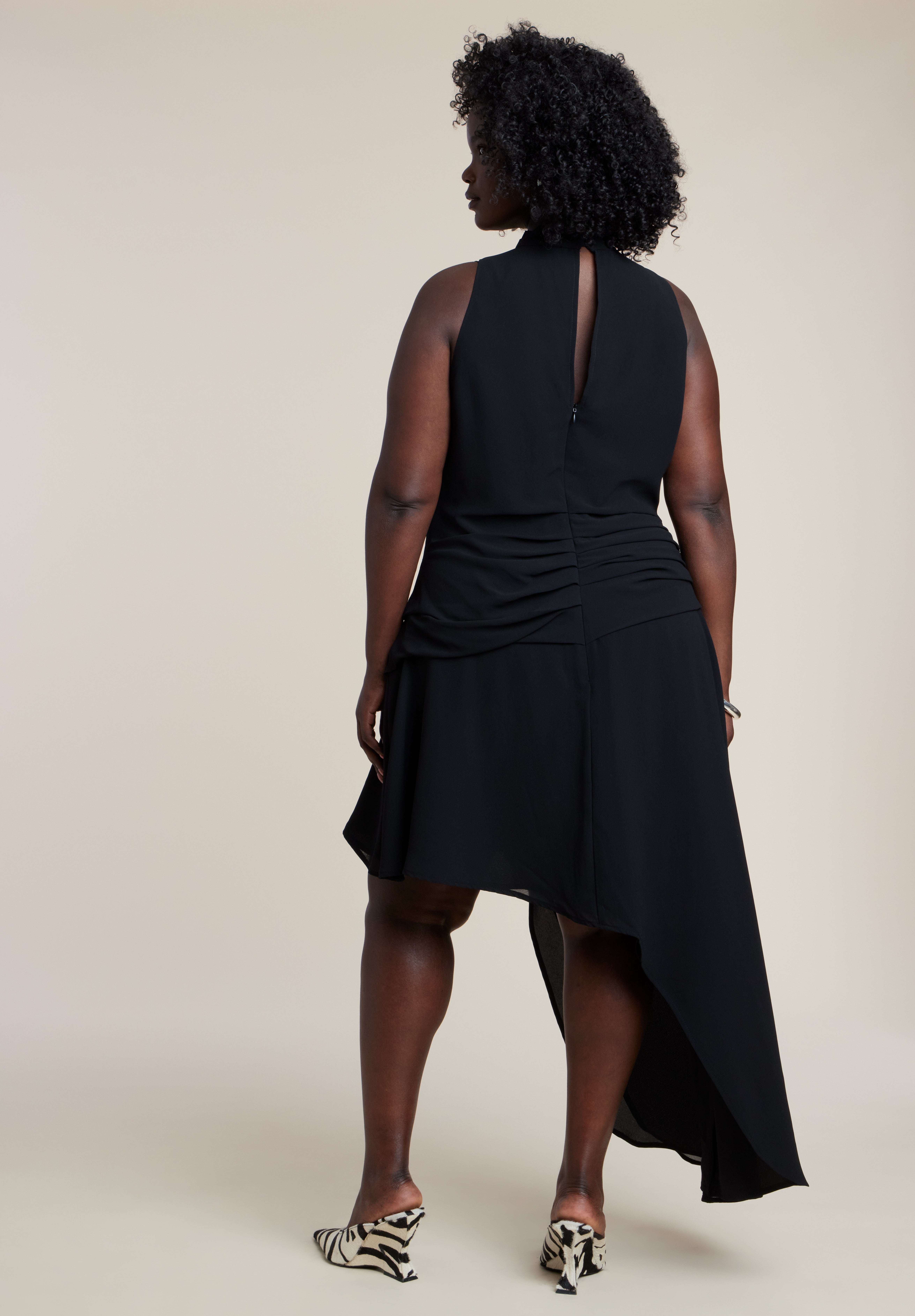 Asym Drape High-Low Dress image number 1