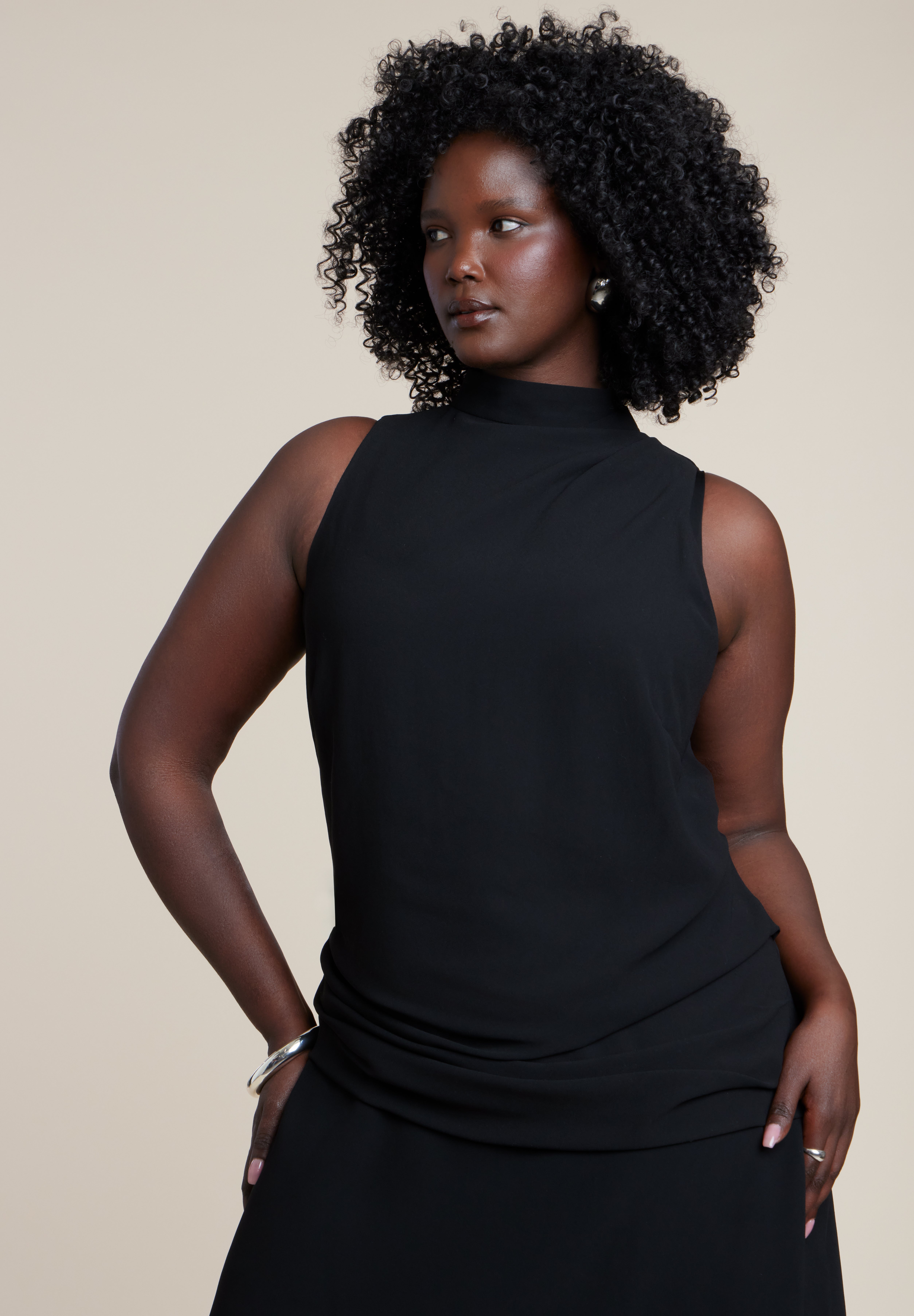 Asym Drape High-Low Dress image number 4