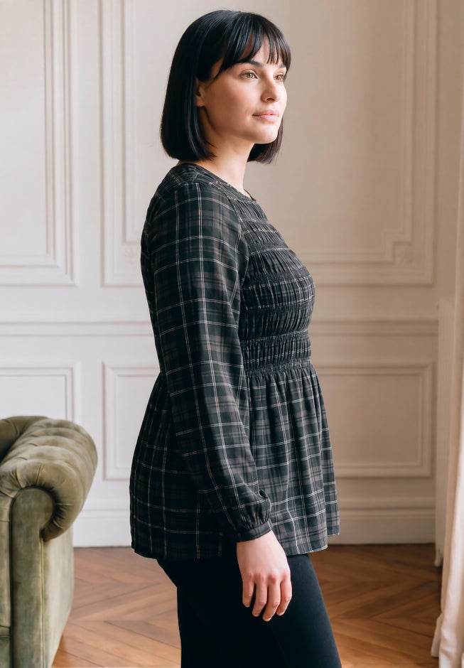 Sela Smocked Long Sleeve Top image number 2