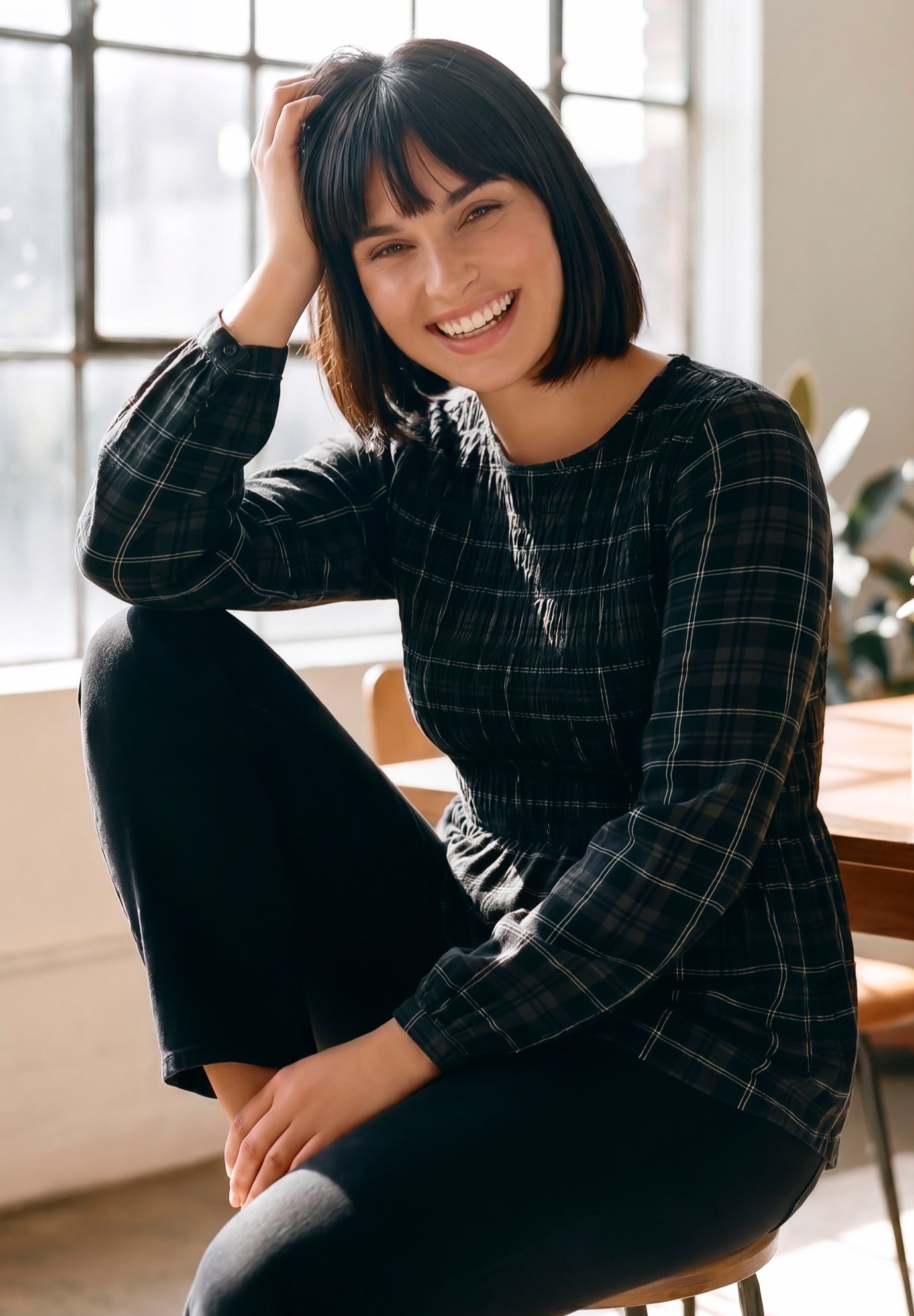 Sela Smocked Long Sleeve Top image number 3