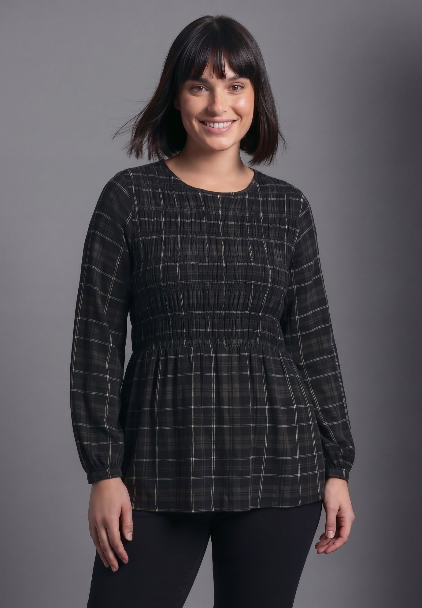 Sela Smocked Long Sleeve Top image number 0