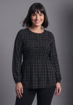 Sela Smocked Long Sleeve Top