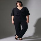 Twist Cape Metallic Jumpsuit image number 3