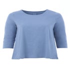 Cotton Jersey Slub Three-Quarter Sleeve Trapeze Tee image number 3