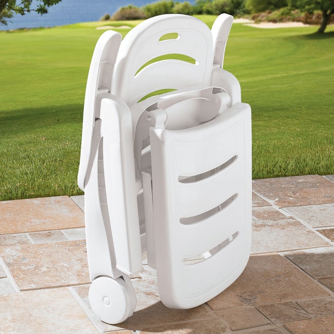 Resin Folding Lounger image number 1