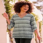 Margaret Jacquard Angel Sleeve Top image number 0