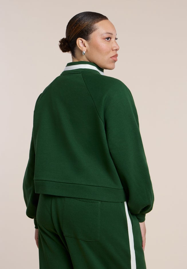 Stripe Detail Quarter Zip Sweatshirt image number 1
