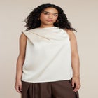 Sleeveless Scarf Detail Top image number 1