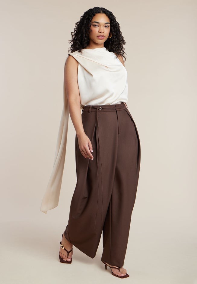 Sleeveless Scarf Detail Top image number 3