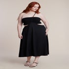 Bead-Detail Strap Midi Skirt image number null