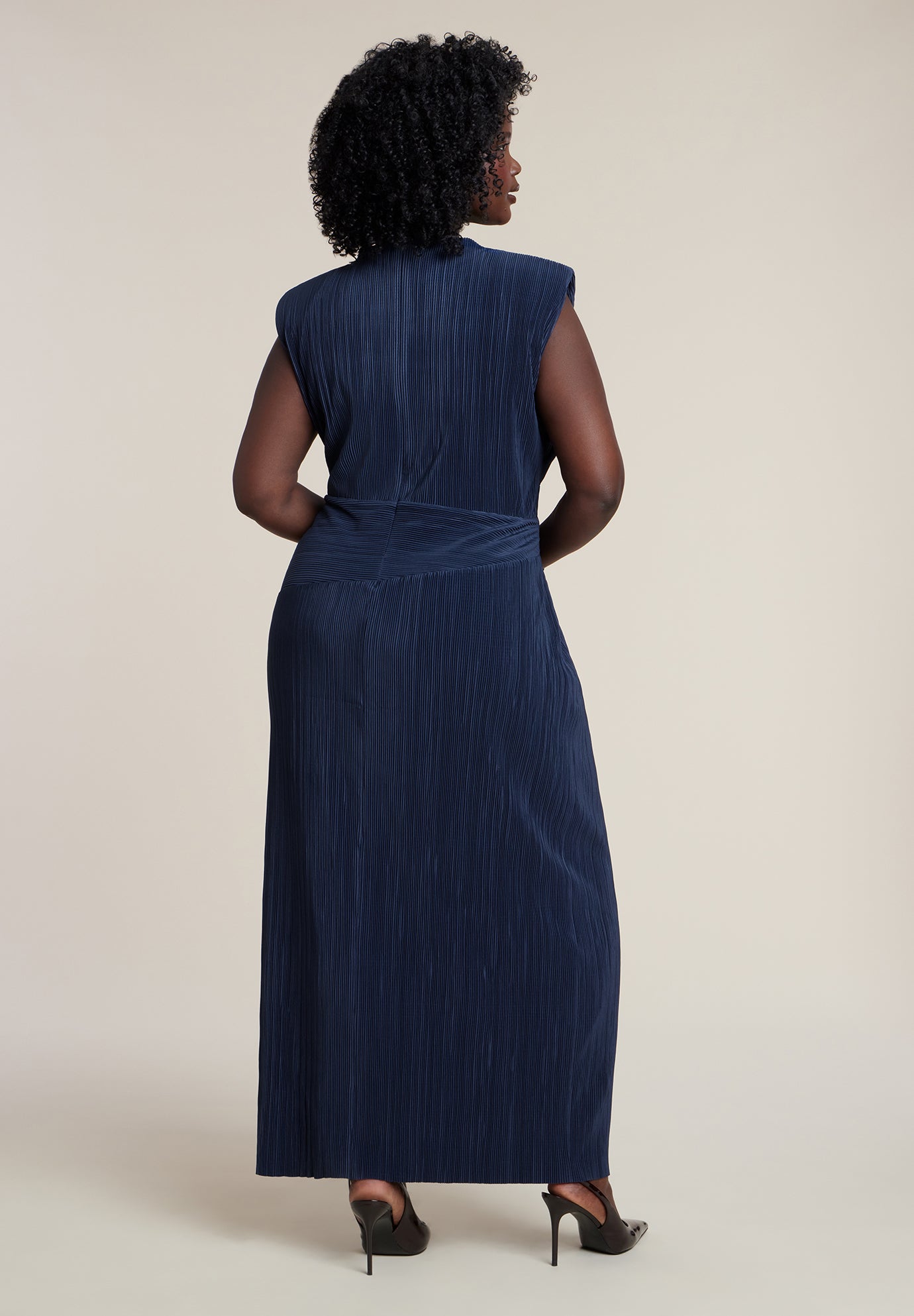 Draped Bodice Plisse Maxi Dress image number 2