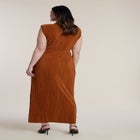 Draped Bodice Plisse Maxi Dress image number 1