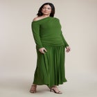 Long Sleeve Drop Waist Maxi Dress image number 1