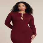 Sweater Button Detail Sweater Maxi Dress image number 2