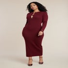 Sweater Button Detail Sweater Maxi Dress image number 0