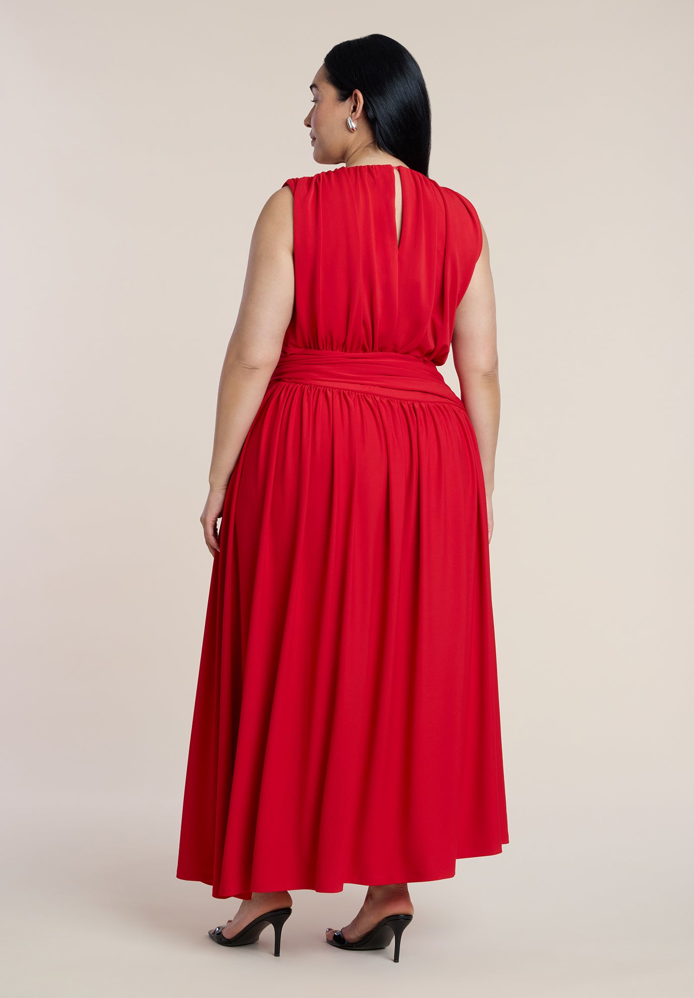 Tie Detail Drop Waist Maxi Dress image number 1