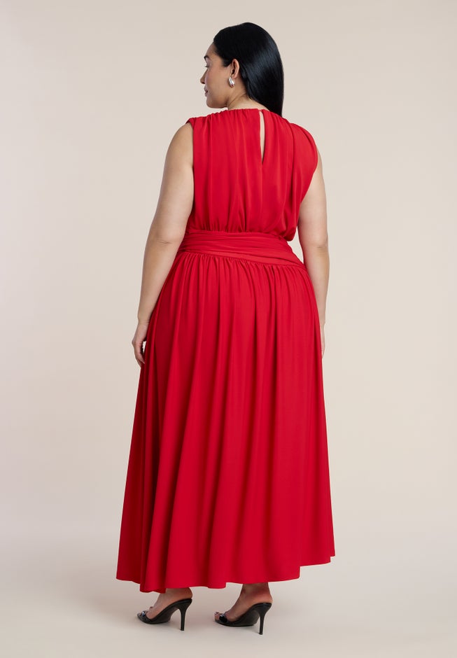 Tie Detail Drop Waist Maxi Dress image number 1