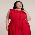 Tie Detail Drop Waist Maxi Dress image number 2