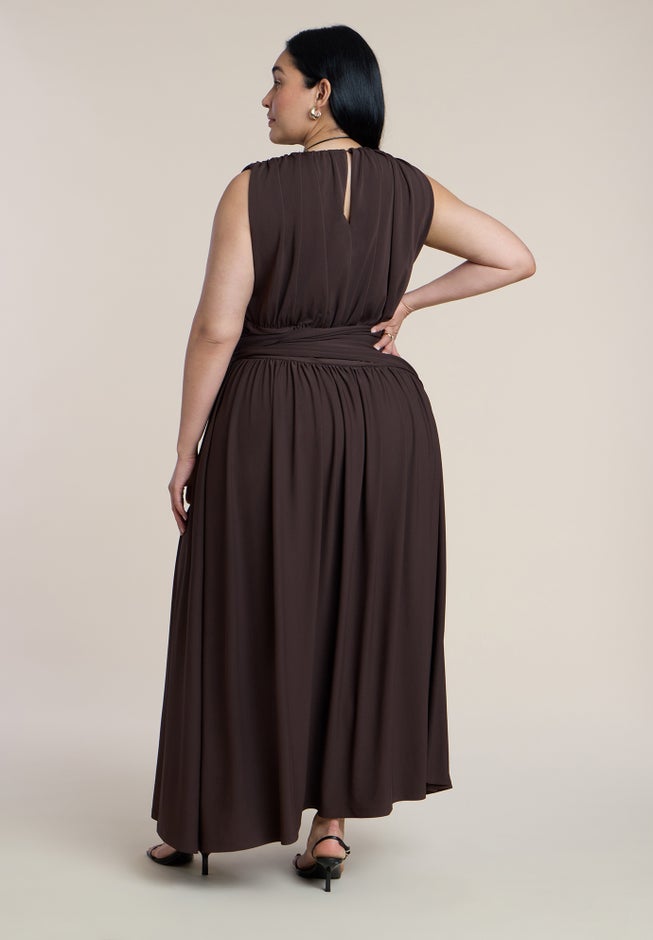Tie Detail Drop Waist Maxi Dress image number 1