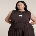 Tie Detail Drop Waist Maxi Dress image number 2